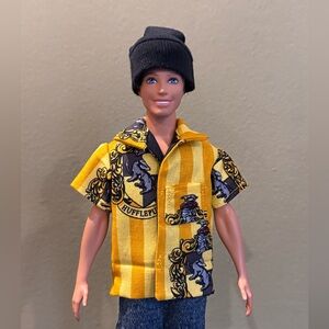 Handcrafted mini hufflepuff themed shirt